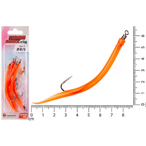 Оснастка Higashi Gummi Makk rig SB3 #05 Orange (#12-0)